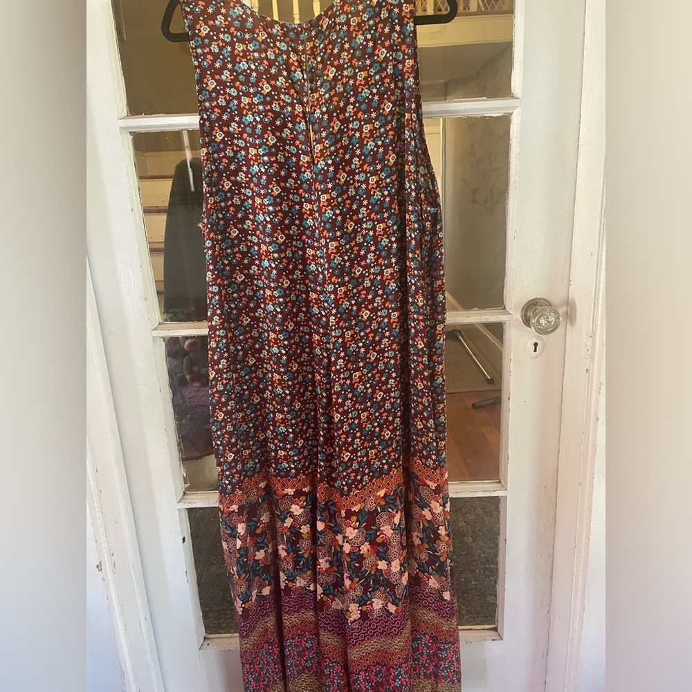 Floral Sleeveless wide leg flowy jumpsuit